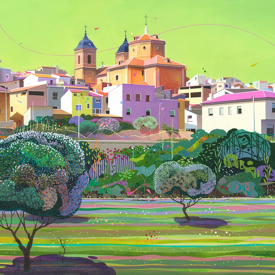 ACRÍLICO SOBRE LIENZO MEDIDA 81X81 CM