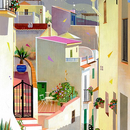 FRIGILIANA  2 ACRILICO SOBRE LIENZO 33 X 70 CM